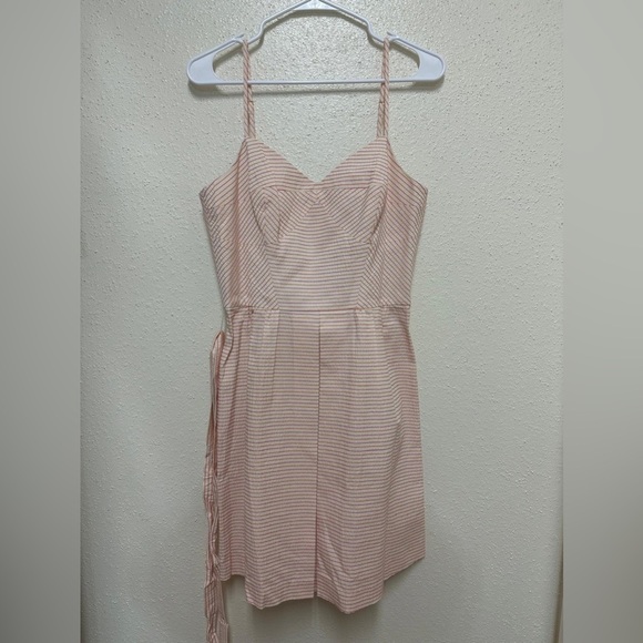 Shoshanna "NWT" Spaghetti Strap Striped Cotton Dress Size 8 - Picture 2 of 10